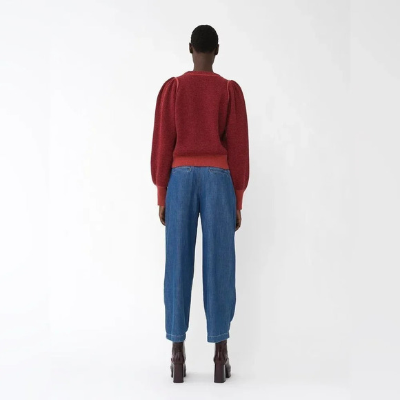 SEE BY CHLOE Puff Sleeve Sweater in Red - Picture 3 of 12